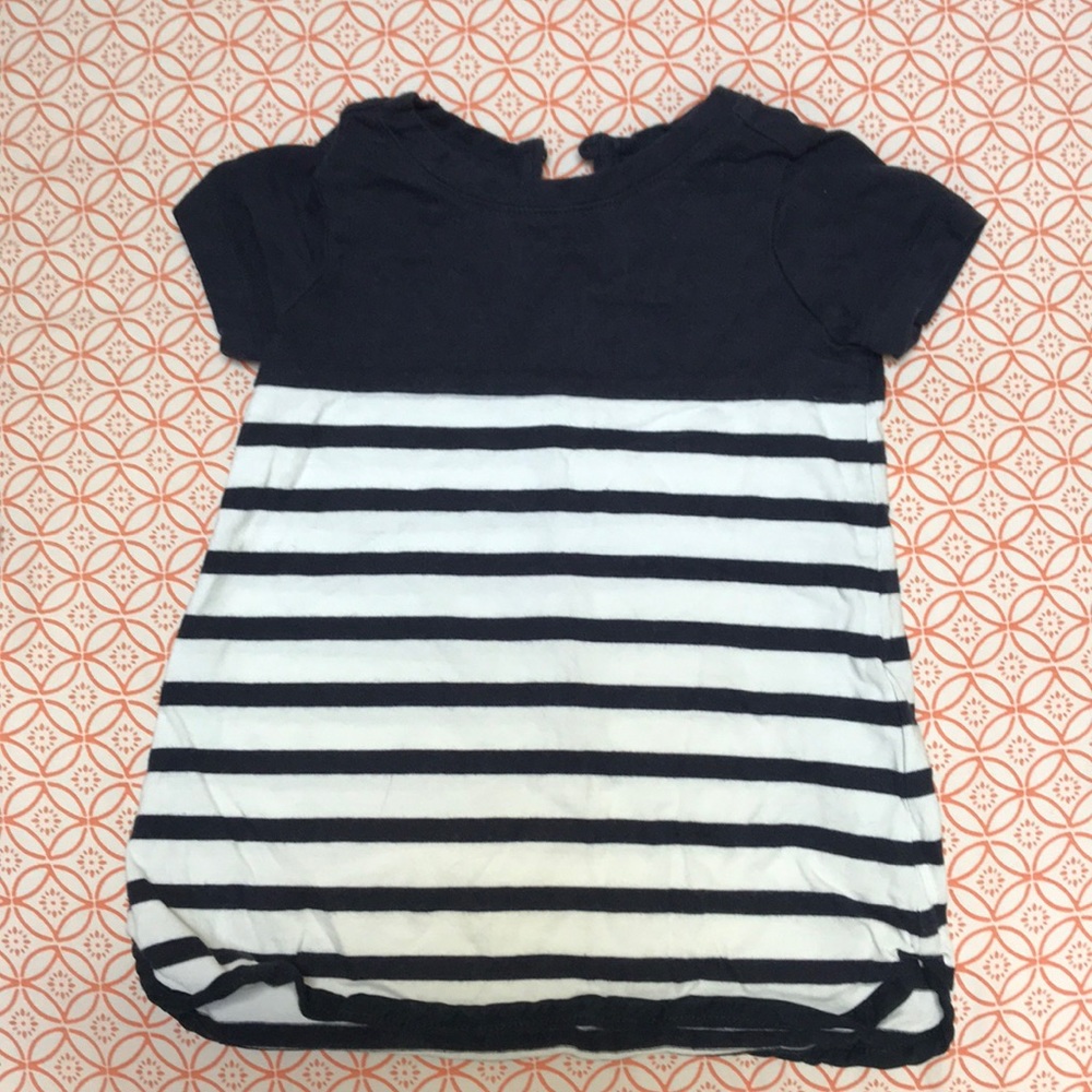 Baby gap navy and white dress with bloomers